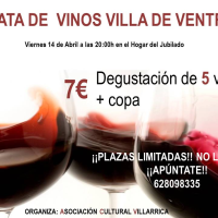 III Cata de vinos Villa de Ventrosa, Viernes 14 de Abril 2017