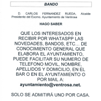 Bandos Ayuntamiento de Ventrosa 4 Agosto 2019